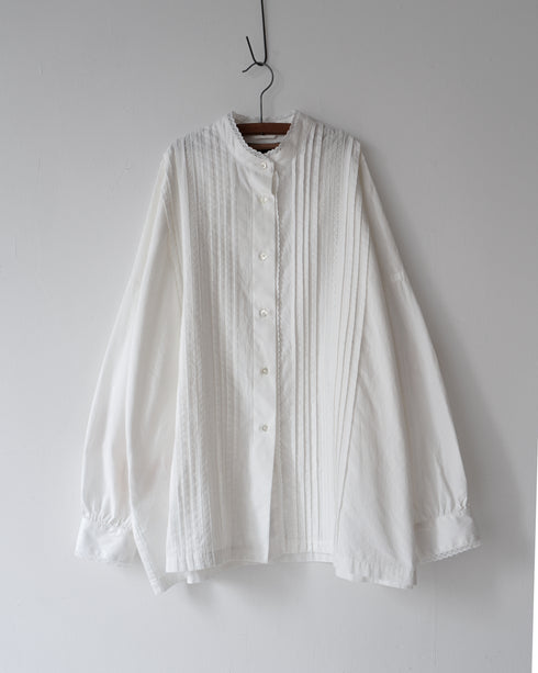 Heirloom Pintuck Lace Blouse / White