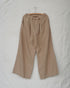 Linen Cotton Tuck Pants / Beige・Navy