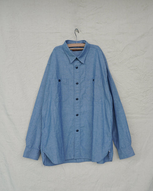 INDIGO Chambray Work Shirt / Blue・Navy