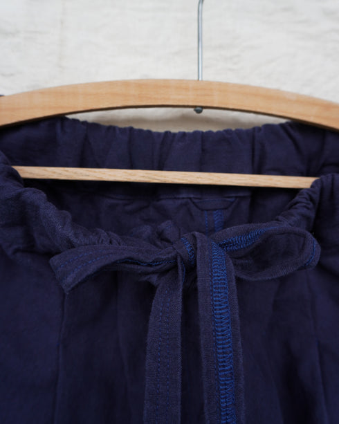 Linen Cotton Tuck Pants / Beige・Navy