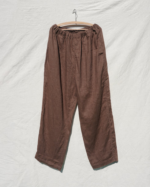 Linen Ease Pants / Natural・Brown・Black