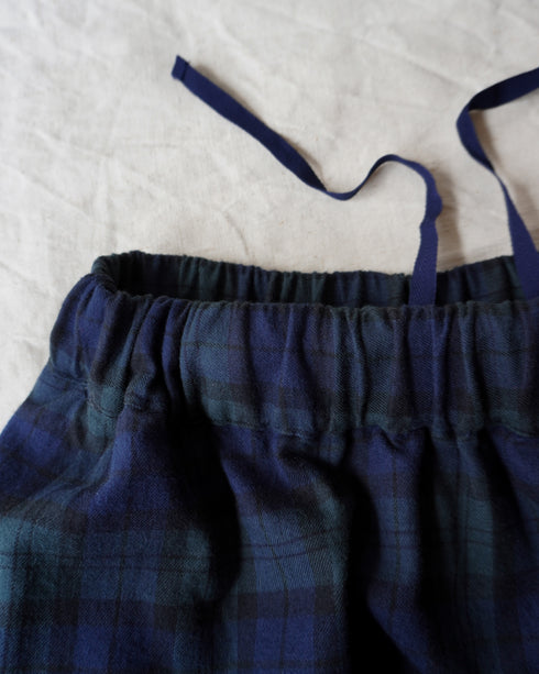 Nel Check Gathered Skirt / Black Watch・Red Check