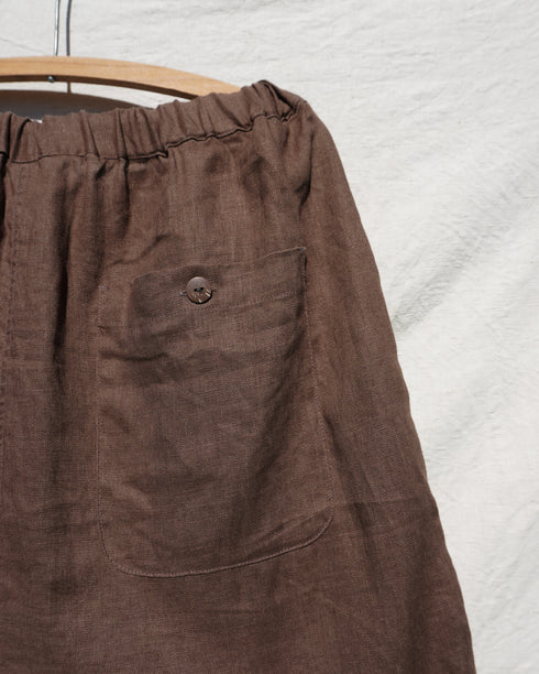 Linen Ease Pants / Natural・Brown・Black