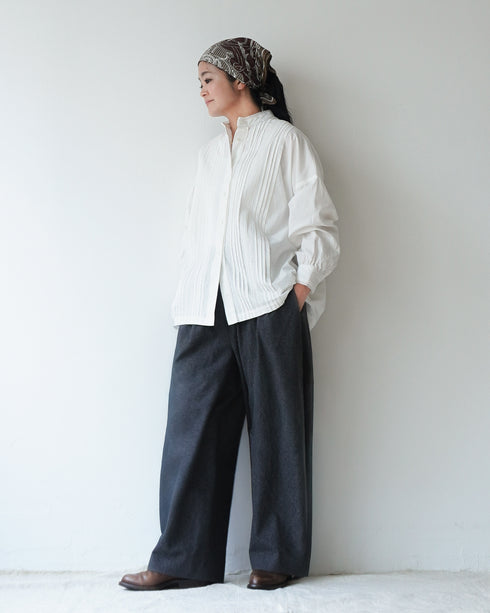 Heirloom Pintuck Lace Blouse / White