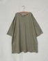 Linen 2way Henley Tee / Khaki・Black