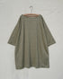 Linen 2way Henley Tee / Khaki・Black