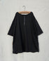 Linen 2way Henley Tee / Khaki・Black