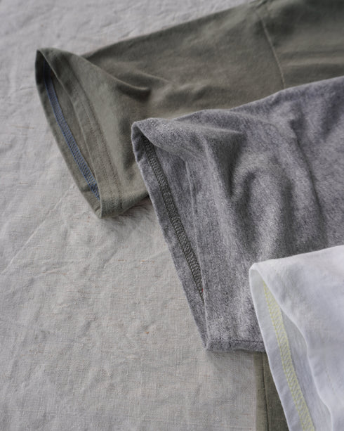 Raffy Cotton Ease Tee / White・Gray・Khaki