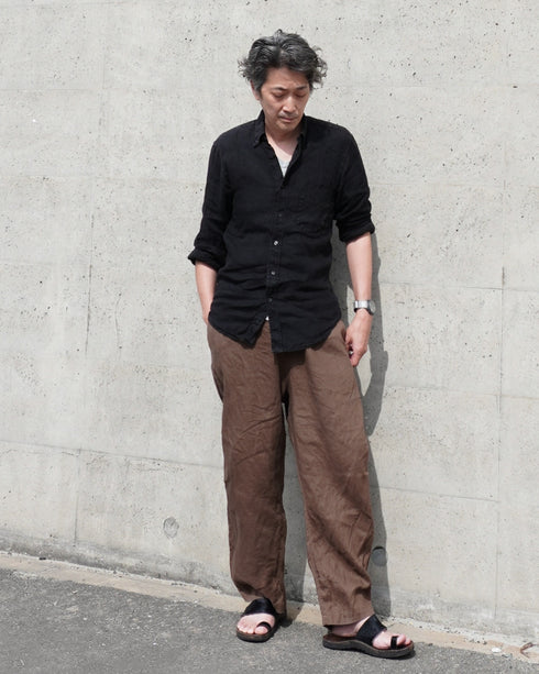 Linen Ease Pants / Natural・Brown・Black