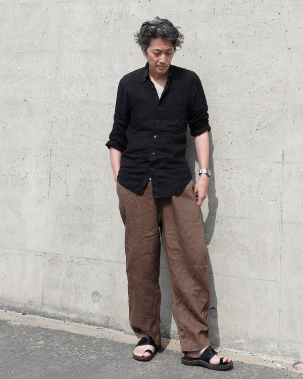 Linen Ease Pants / Natural・Brown・Black