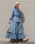Dobby Check Frill Skirt / Beige・Blue・Charcoal