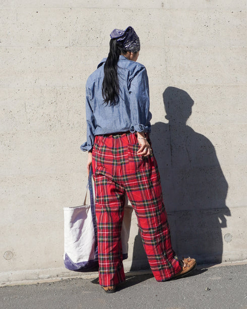 〈再入荷〉INDIGO Tartan Ease Pants / Red・Blue