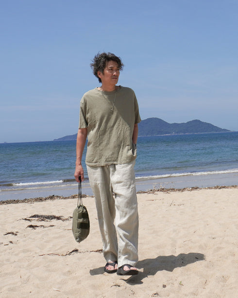 Raffy Cotton Ease Tee / White・Gray・Khaki