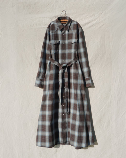 INDIGO Ombre Western Shirt Dress