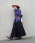 〈予約〉INDIGO Tartan Frill Tuck Blouse / Red・Blue