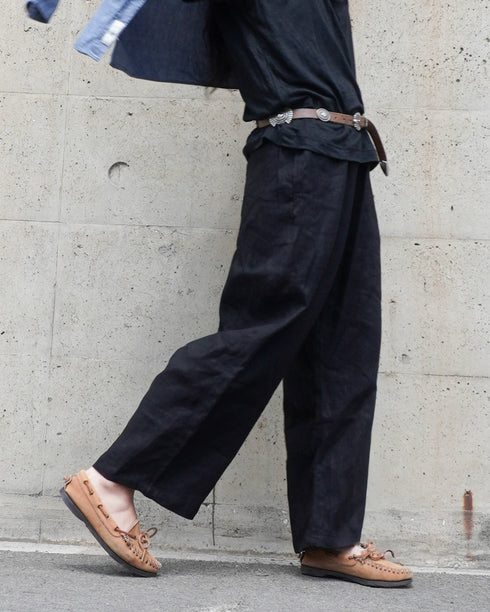 Linen Ease Pants / Natural・Brown・Black