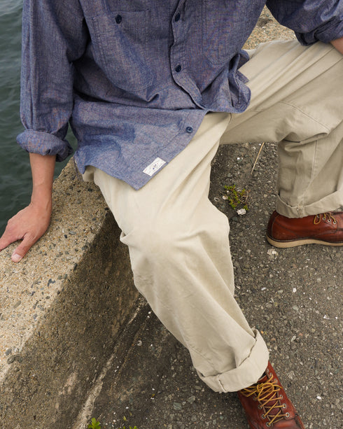 INDIGO Chambray Work Shirt / Blue・Navy