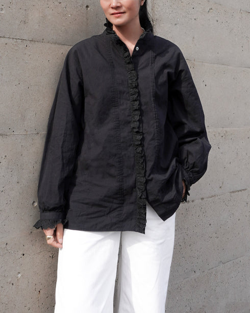 Vintage Lace Blouse / Black