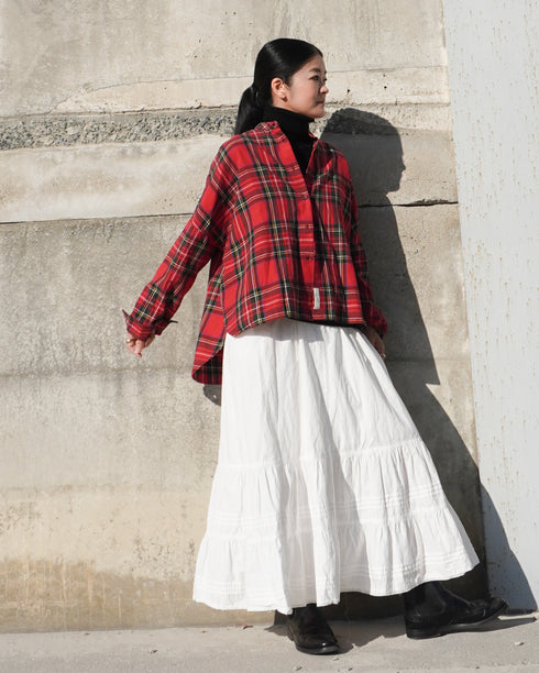 INDIGO Tartan Over Shirt / Red・Blue