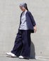 Linen Cotton Tuck Pants / Beige・Navy