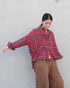 INDIGO Tartan Over Shirt / Red・Blue