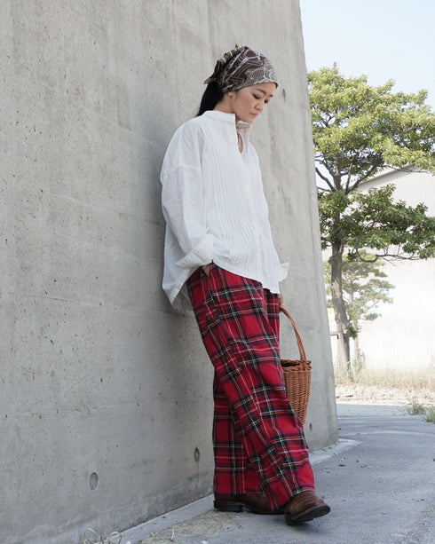 Heirloom Pintuck Lace Blouse / White