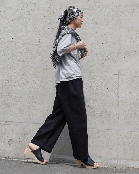 Linen Ease Pants / Natural・Brown・Black
