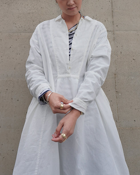 Heirloom Collar Dress / White・Black