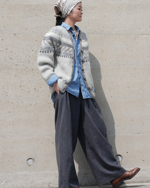 INDIGO Chambray Work Shirt / Blue・Navy