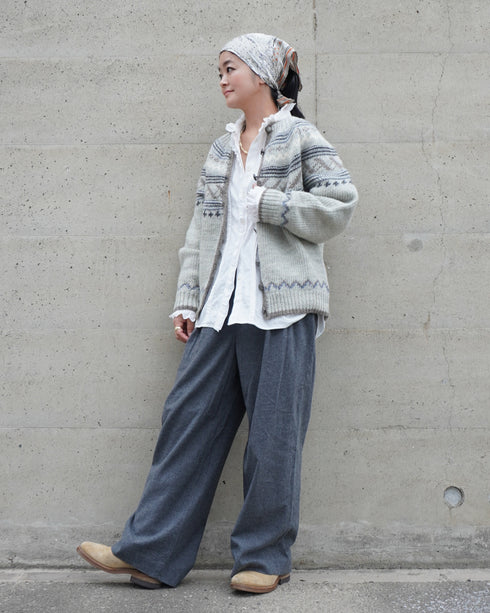 Nordic Knit Cardigan / Gray