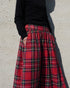 INDIGO Tartan Gathered Skirt