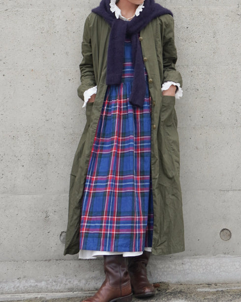 〈再入荷〉INDIGO Tartan Apron Dress / Red・Blue
