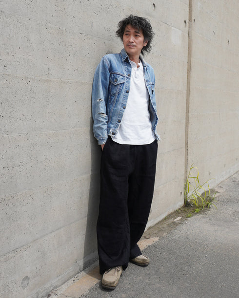 Linen Ease Pants / Natural・Brown・Black