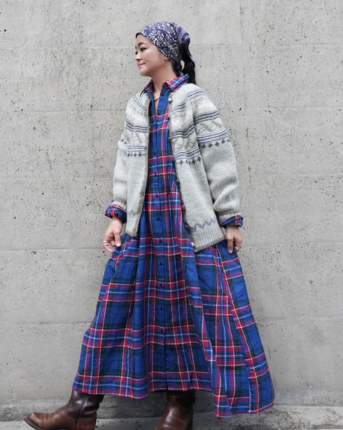 Nordic Knit Cardigan / Gray