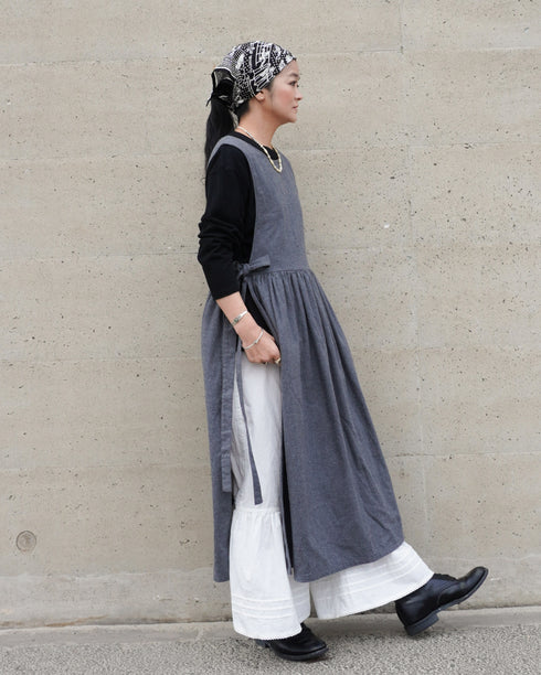 Raffy Cotton Ease Long Sleeve Tee / White・Gray・Black