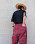 Linen 2way Henley Tee / Khaki・Black