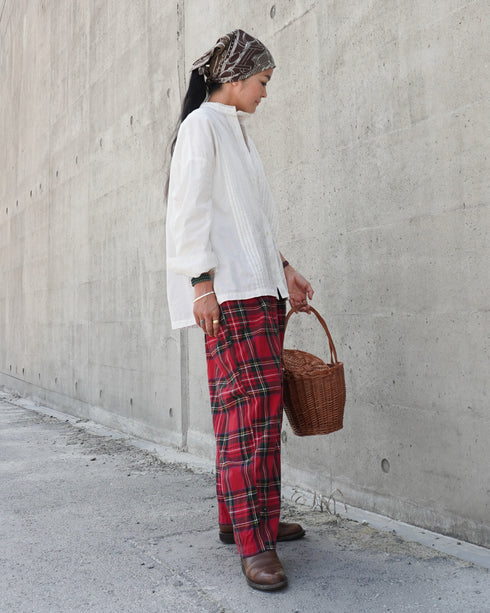Heirloom Pintuck Lace Blouse / White