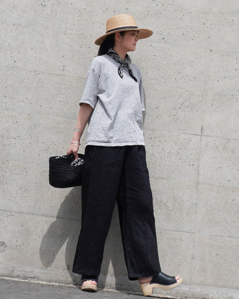Linen Ease Pants / Natural・Brown・Black