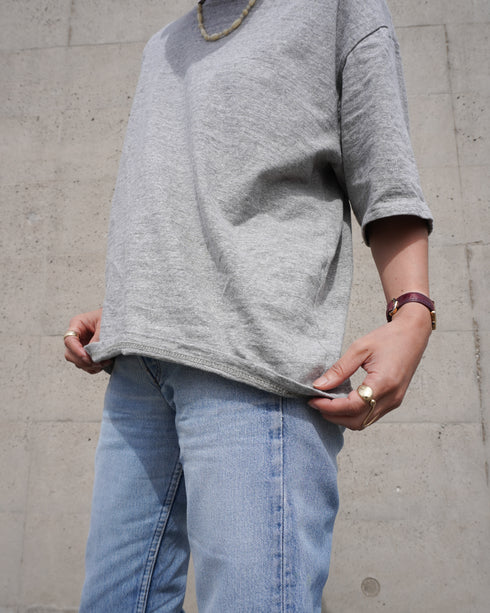 Raffy Cotton Ease Tee / White・Gray・Khaki