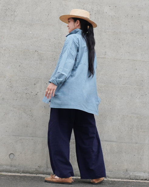 Dobby Check Over Shirt / Beige・Blue・Charcoal