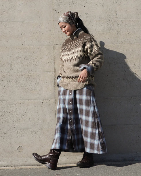 INDIGO Ombre Western Shirt Dress