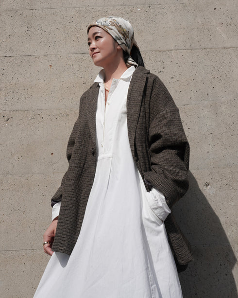 Heirloom Collar Dress / White・Black