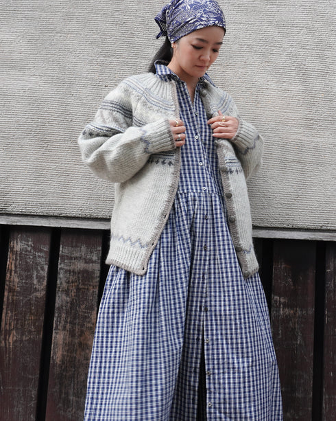 Nordic Knit Cardigan / Gray