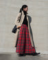 INDIGO Tartan Gathered Skirt / Red・Blue