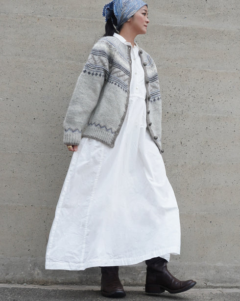 Heirloom Collar Dress / White・Black