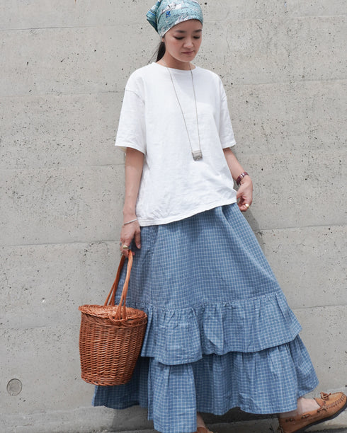 Raffy Cotton Ease Tee / White・Gray・Khaki