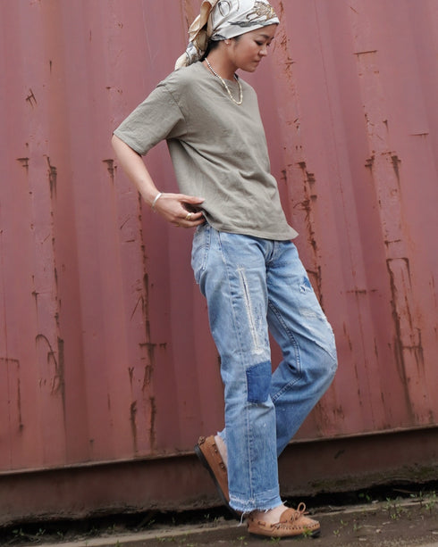 Raffy Cotton Ease Tee / White・Gray・Khaki