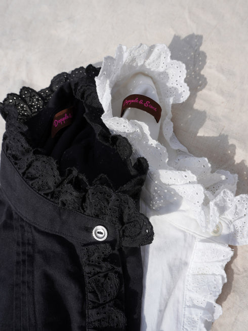 Vintage Lace Blouse / Black