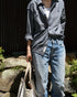 INDIGO Chambray Work Shirt / Blue・Navy