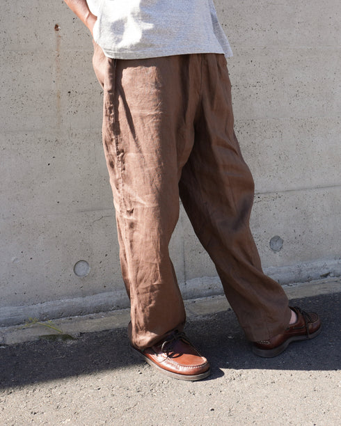 Linen Ease Pants / Natural・Brown・Black